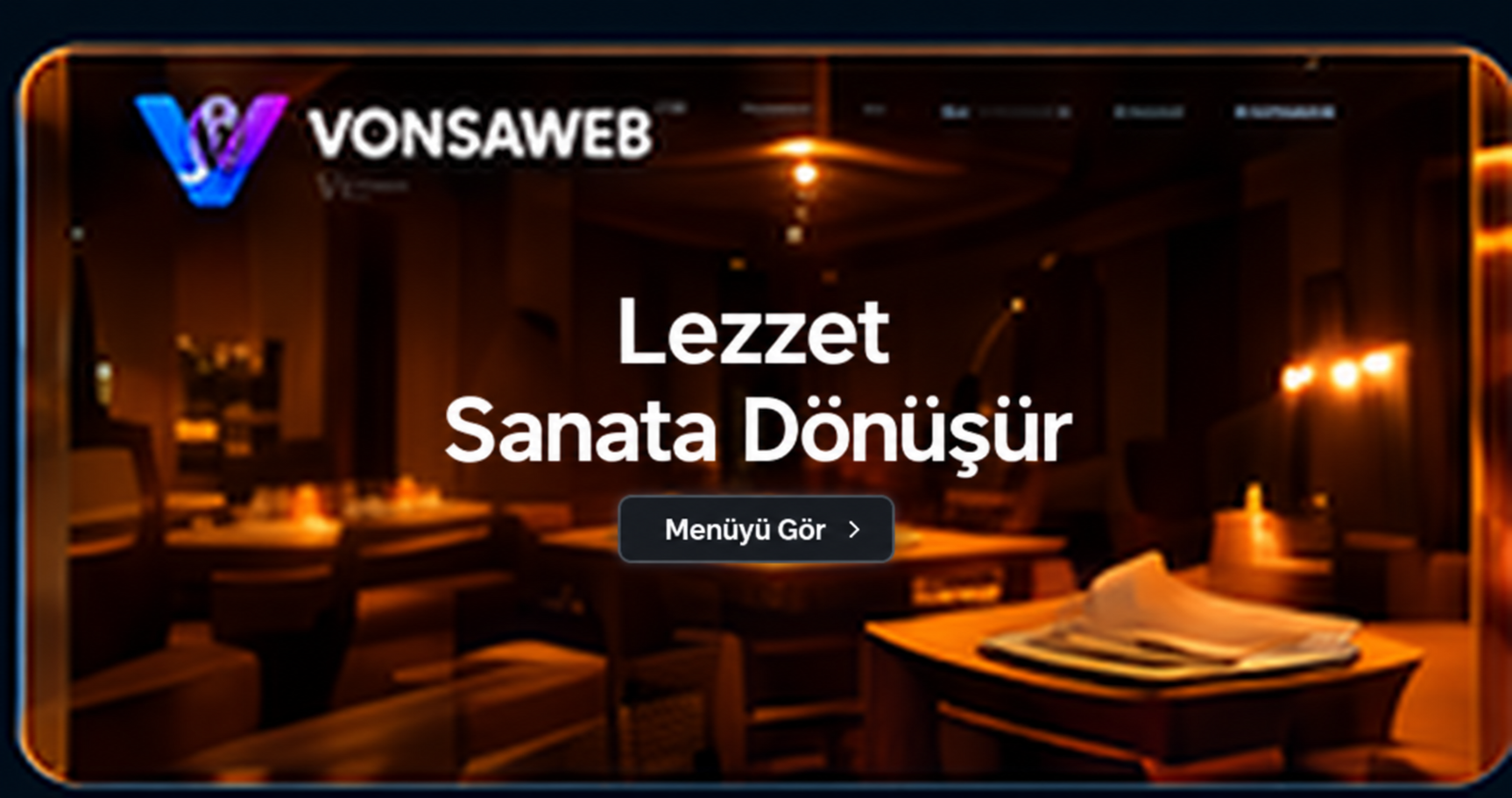Restoran web sitesi örneği